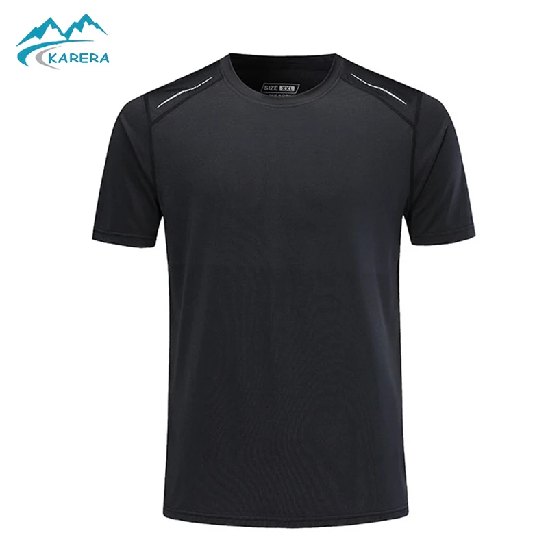 

92% polyester fiber 8% spandex quick-drying perspiration sweatshirt gym T-shirt for men, As picture