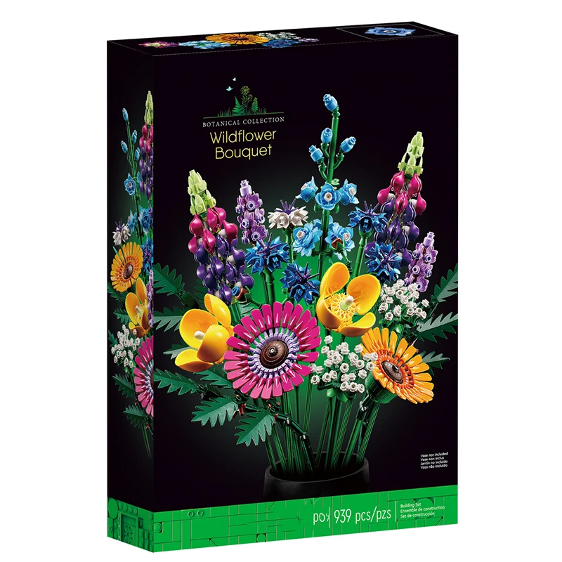 

create 99033 Compatible 10313 Wildflower Bouquet building blocks for children's educational toys Christmas gifts