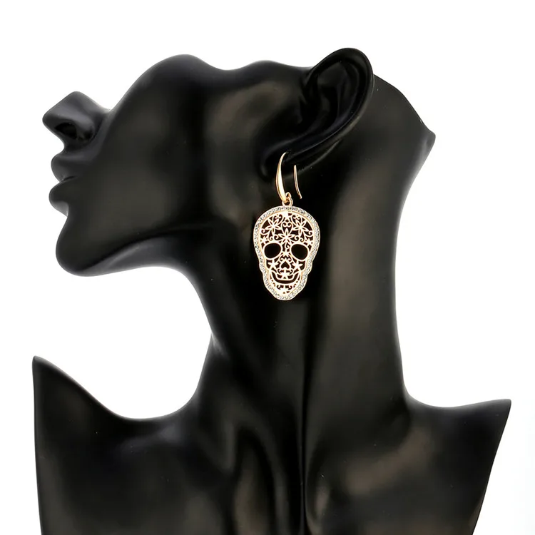 

Skull Stud Earrings Women'S Ghost Head Earrings Halloween Women Jewelry Earrings, Picture shows