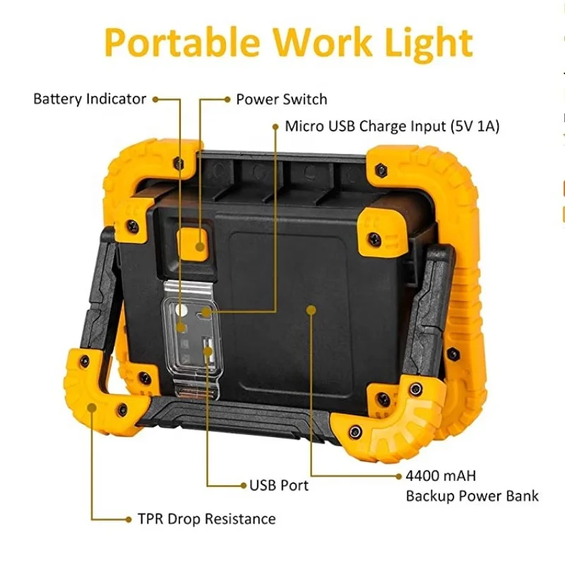 Usb Rechargeable Work Zone Rechargeable Led Worklight Folding Work