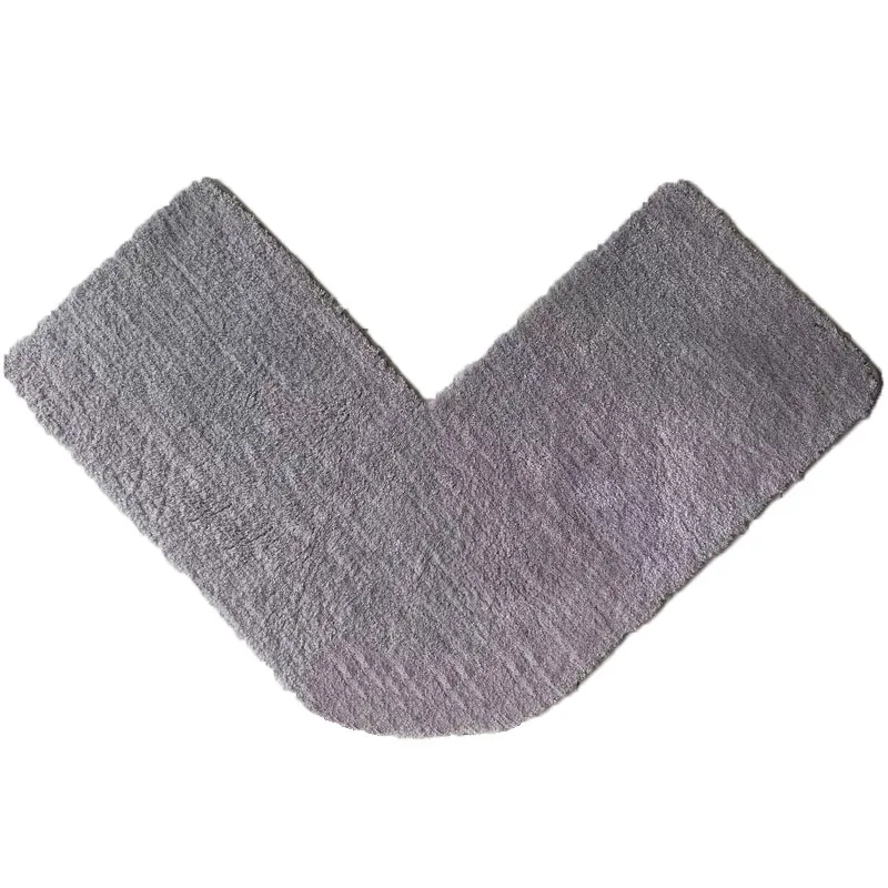Black Luxury Microfibre Non Slip Quadrant Corner Shower Mat 