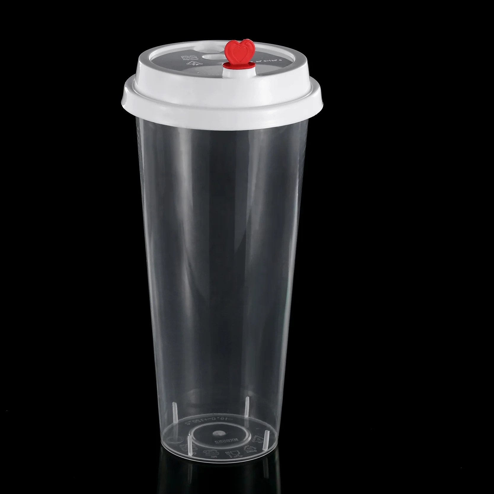 
85mm 520ml 18oz disposable transparent injection milk tea cup hi tea cup juice beverage packaging cup 