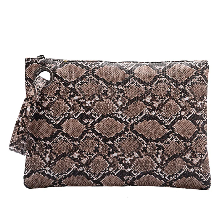 

Wholesale Fashion Ladies Evening Purses Snake Leather Leopard Alexa Clutch Bag