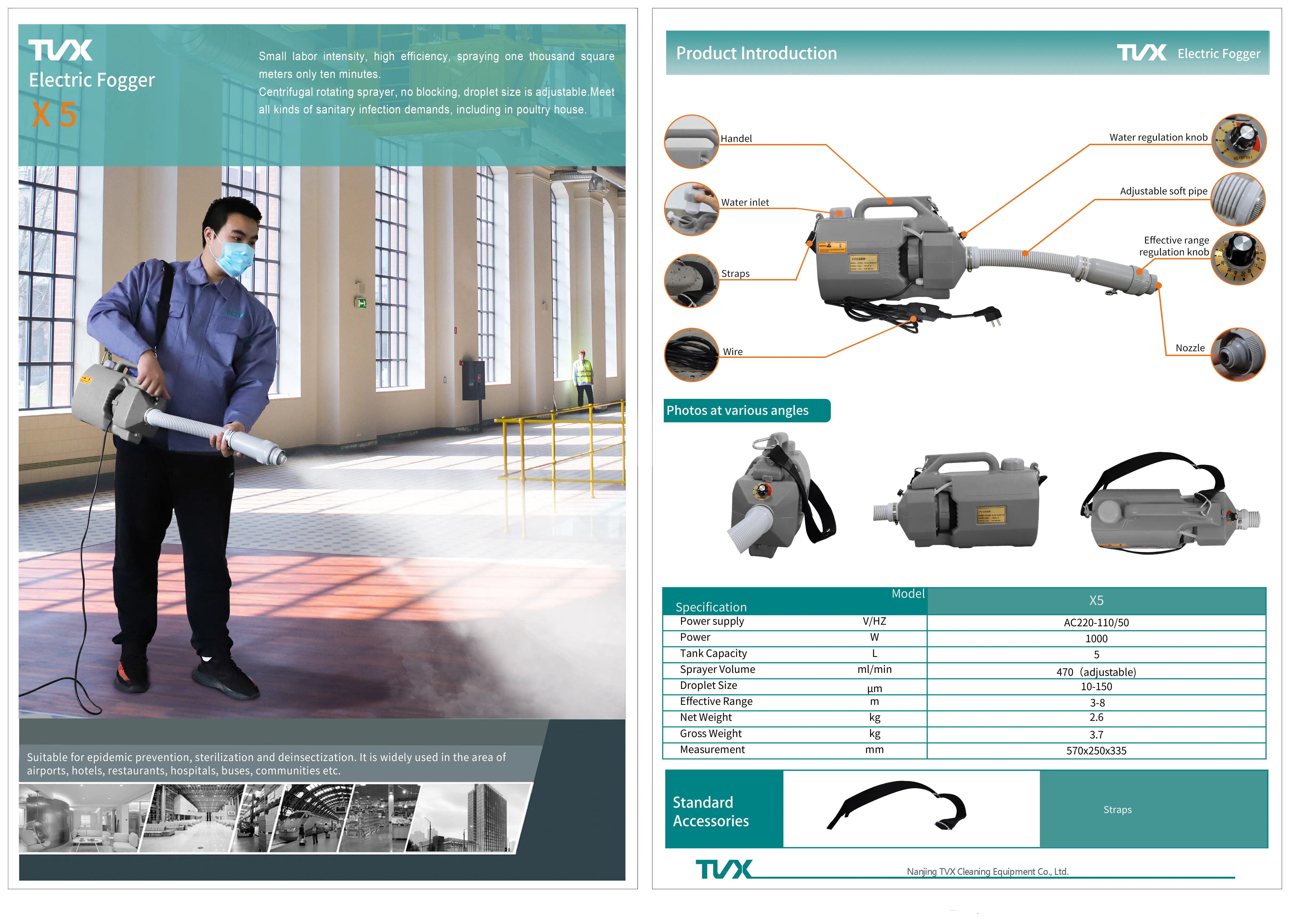 Portable Fogger High Efficiency Disinfection Machine Disinfection