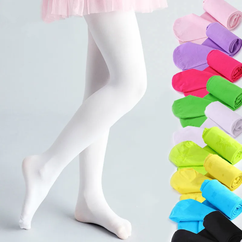 

16 Colors Velvet Solid Color Kids Tights Leggings Dance stocking Girl Pantyhose M694