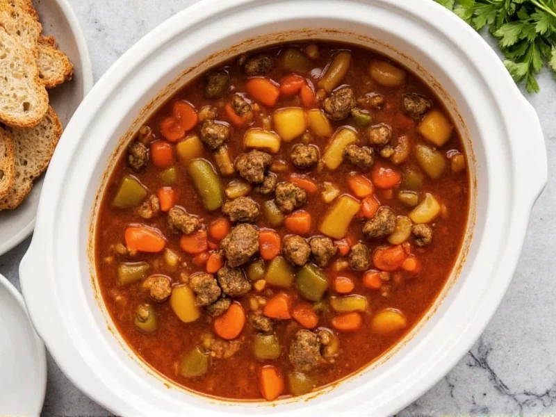 Easy Beef and Vegetable Soup Crock Pot Recipe