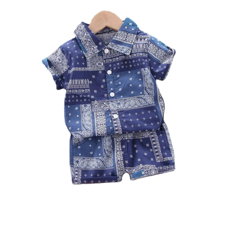 

Summer Designer Baby Boys Clothes Outfit Sets Little Baby Boys' Clothing Sets For 2 Pcs Sets, Dark blue / blue