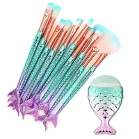 

akeup Brushes 11PCS Make Up Foundation Eyebrow Eyeliner Blush Cosmetic Concealer Brushes(Mermaid Colorful)