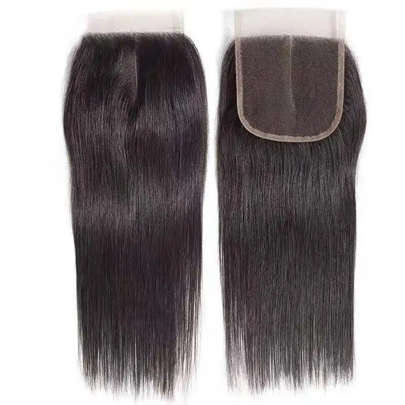 

10A hair extensions wigs 4X4 hand-made human Hair lace closure silky straight or body wave kinky curly deep wave