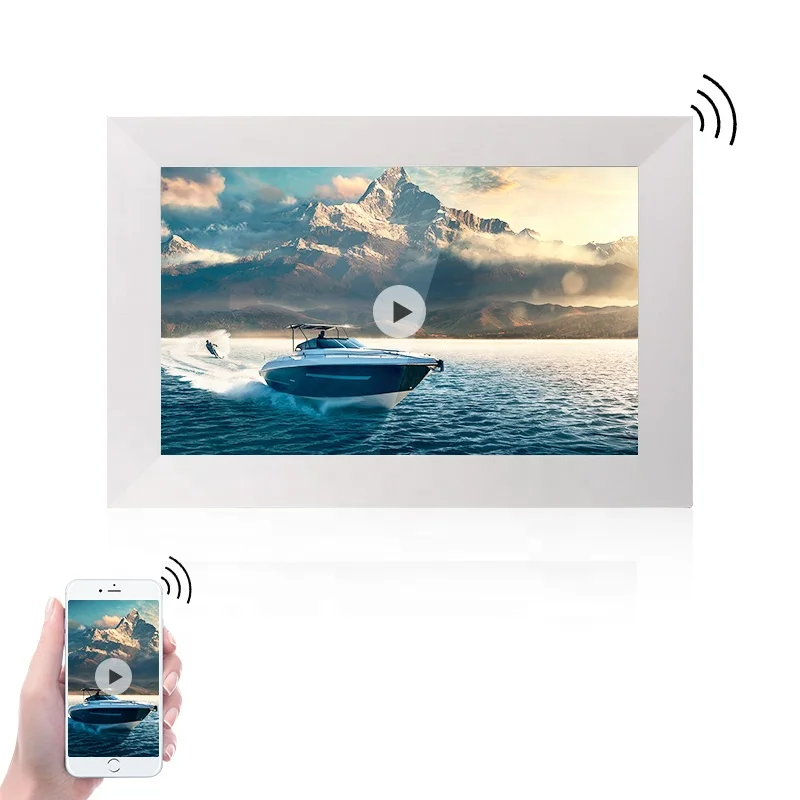 

Usingwin 10.1 inch desktop app control ips panel cloud digital photo frame support video loop display