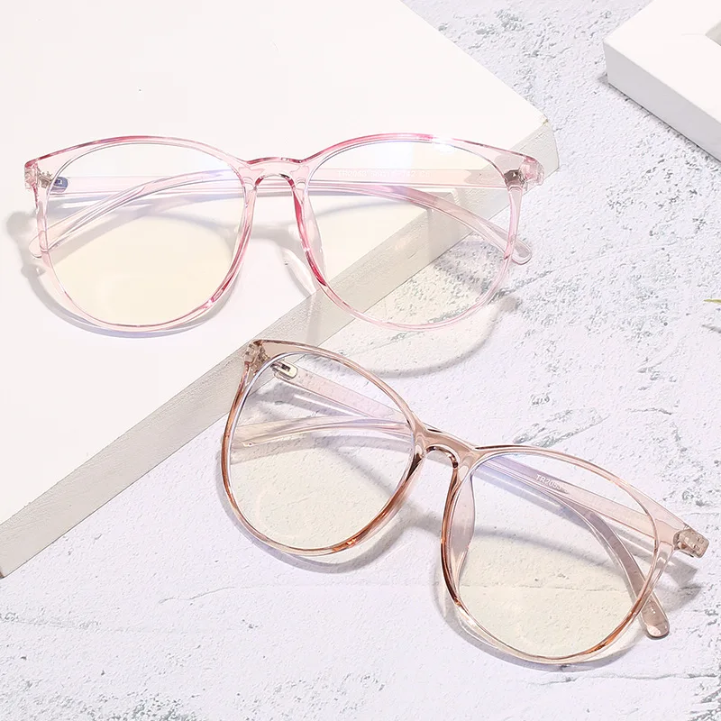 

Unisex Transparent TR90 acetate blue light blocking glasses women men Anti Blue Light blocking Glasses Frame for adults, Black/navy/rose/light blue/pink/violet/red/brown/grey
