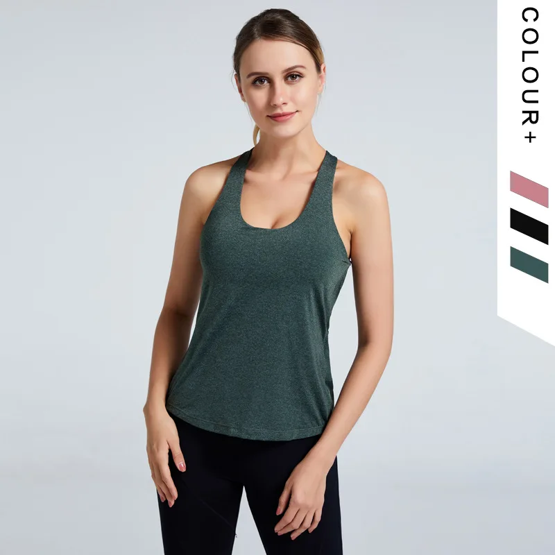 
Womens High Stretchy Super Soft Compression Yoga Tank Tops with Insert Padds 