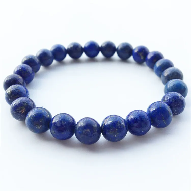 

8mm natural lapis lazuli bracelet bead energy bracelet fashionable natural braceletaccessories, Silver,gold or custom