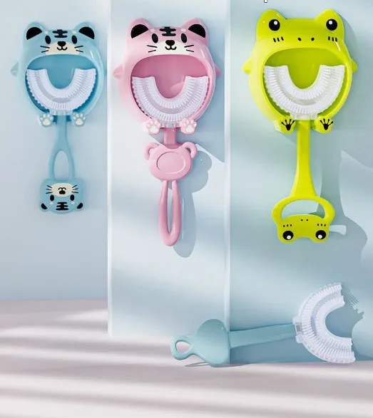 

Children U-Shape Toothbrush With Silicone Brush Head Kids U Shaped Toothbrush