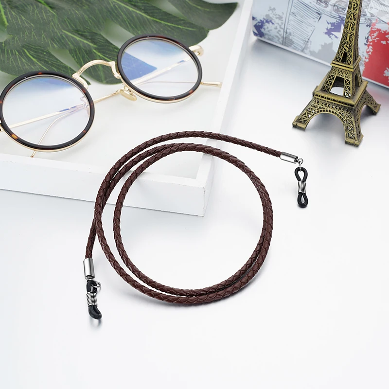 

Genuine Leather Reading Glasses Hanging Neck Chain Sunglasses Chain 3 Colors Eyeglass Chain sunglasses strap Anti - Slip Holder