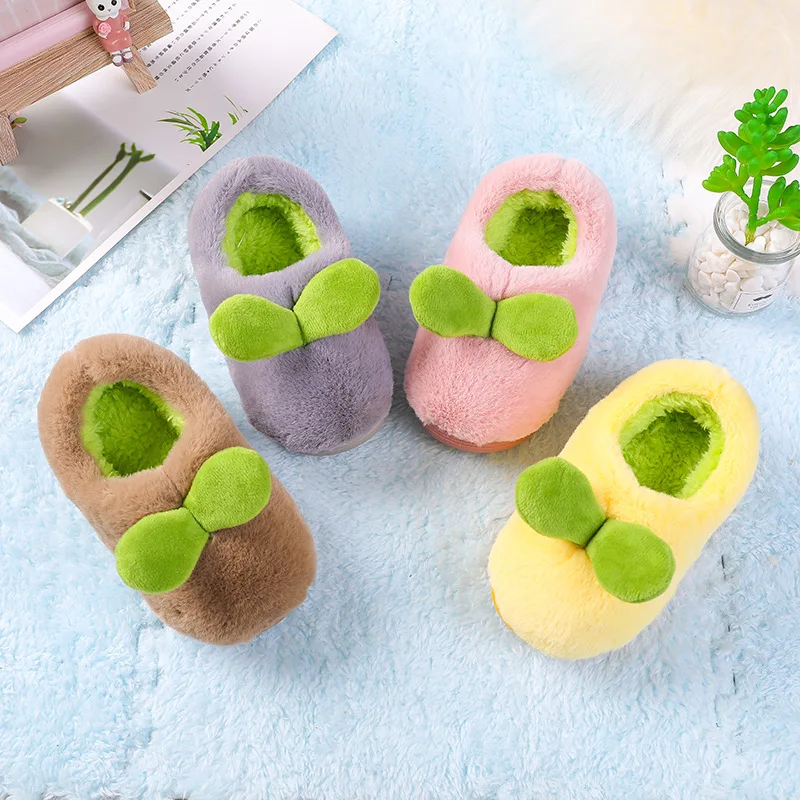 

Latest Children Winter Cotton Slippers Cartoon Warm Indoor Outdoor Home Cotton Shoes For Kids, Picture