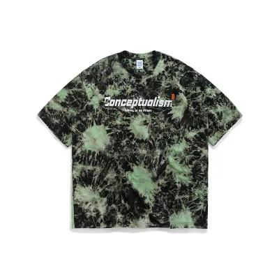 

2021 personality thick cotton tie-dye t-shirt custom streetwear 100% cotton short sleeve T-shirt men oversized tshirts