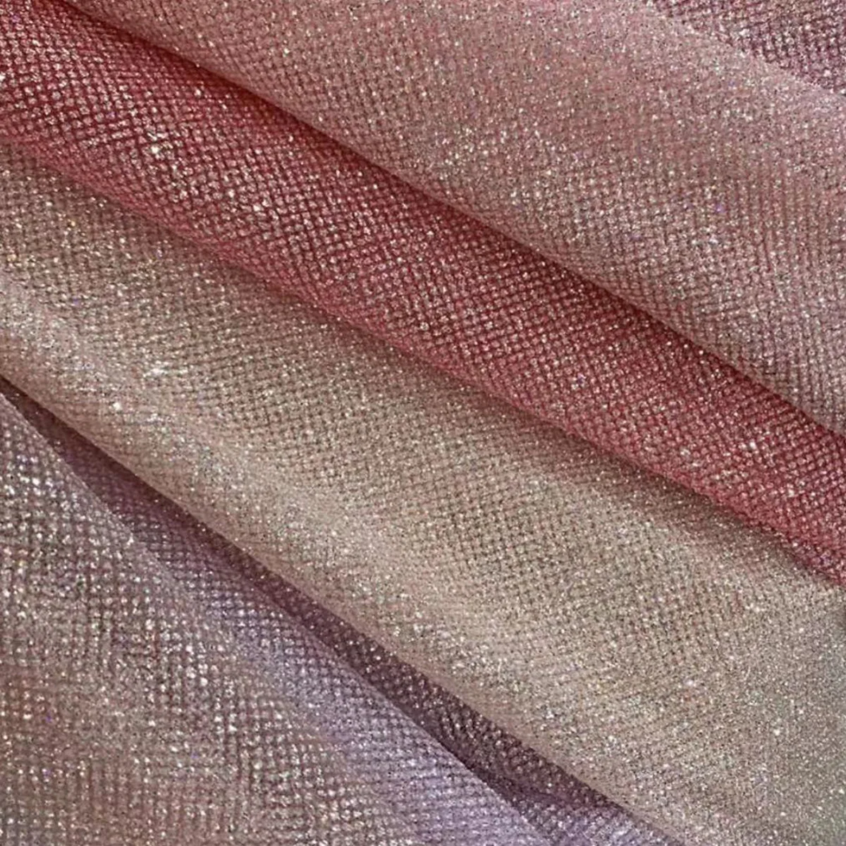 

Hot Selling Pink Sparkle Glitter Dots Glued Gliding Lace Fabric In Polyester New Arrival Plain Tulle Mesh For Luxury Party Dress, Green, purple, rose gold, customized