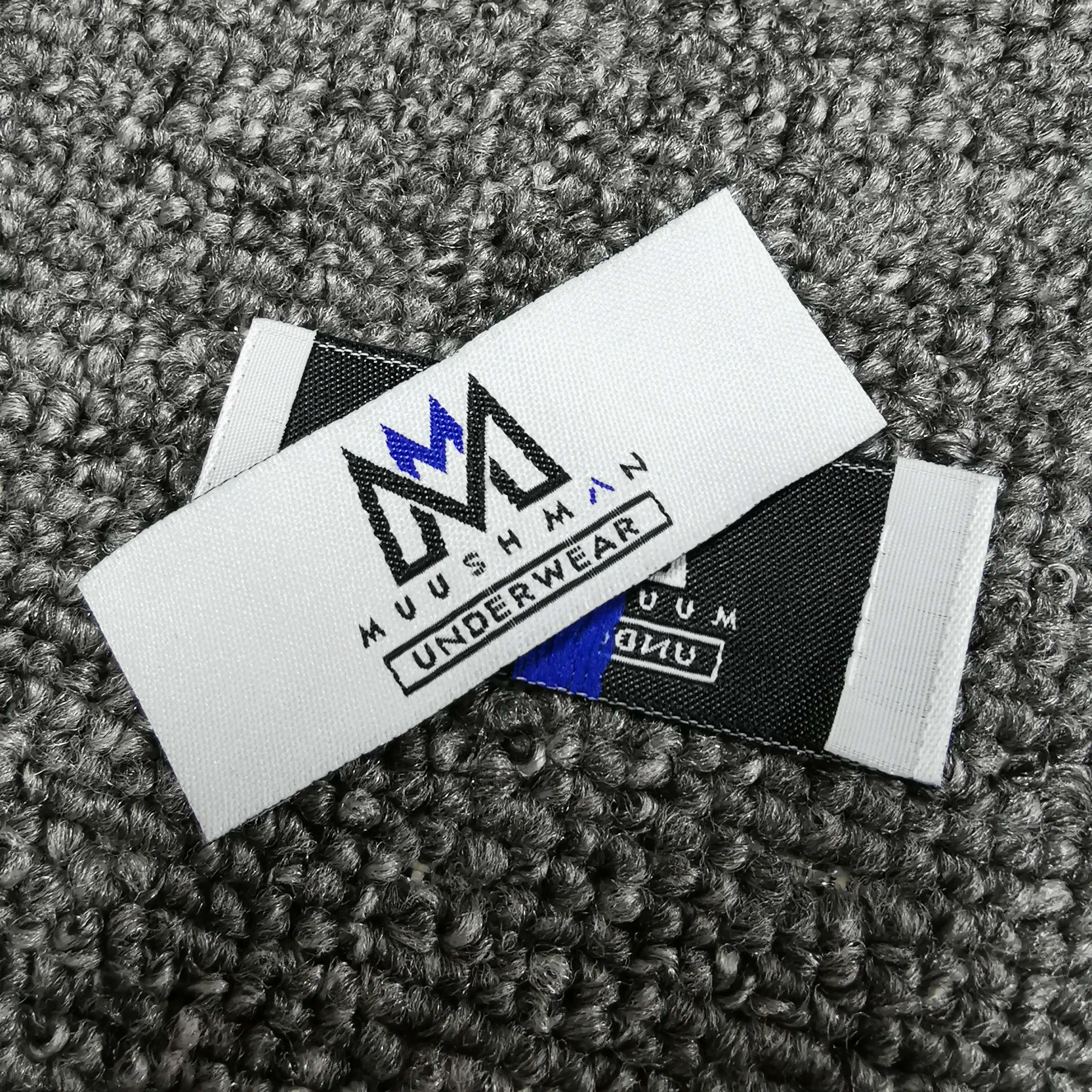 

Hot selling custom shape colorful woven labels garment label
