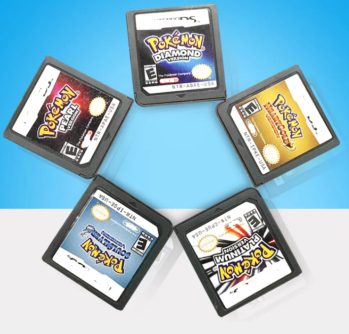 

Video Games Cartridges Cards Console pokemon platinum diamond pearl HeartGold SoulSilver for DS game, Colorful