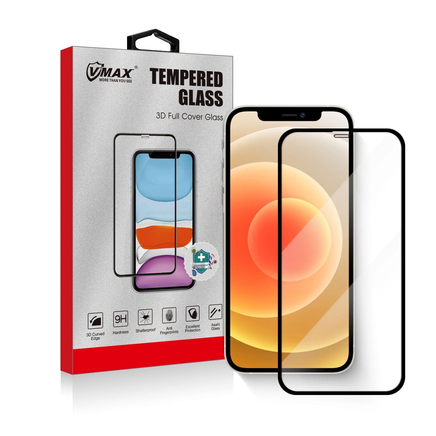

Shatter proof 9H High Clear 3D Tempered Glass Screen Protector For iPhone 12/12 Pro/12 mini/12 Pro Max