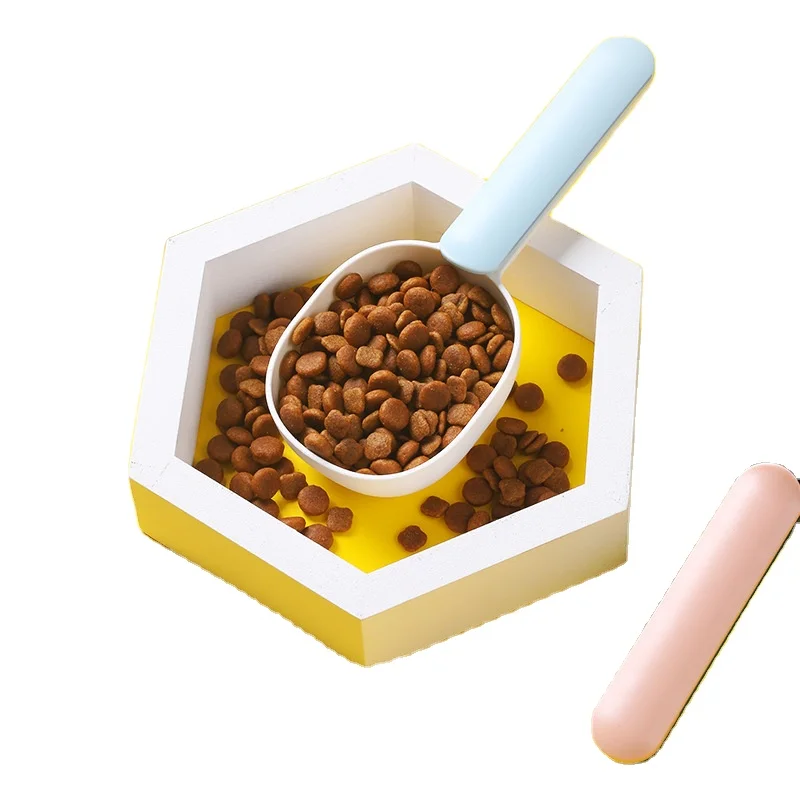 

Pet Food Spoon Cat and Dog Feeding Scoop Multi colors Plastic cat sand shovel