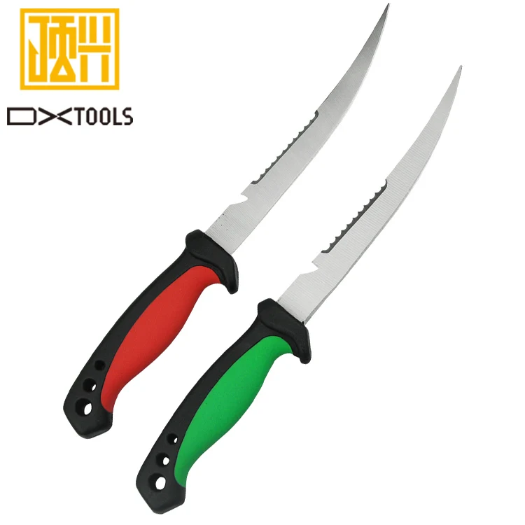 

Hot Sale Soft PP+TPR Handle Outdoor Kitchen Filleting Knives Stainless Steel Fillet Knife Fish, Green
