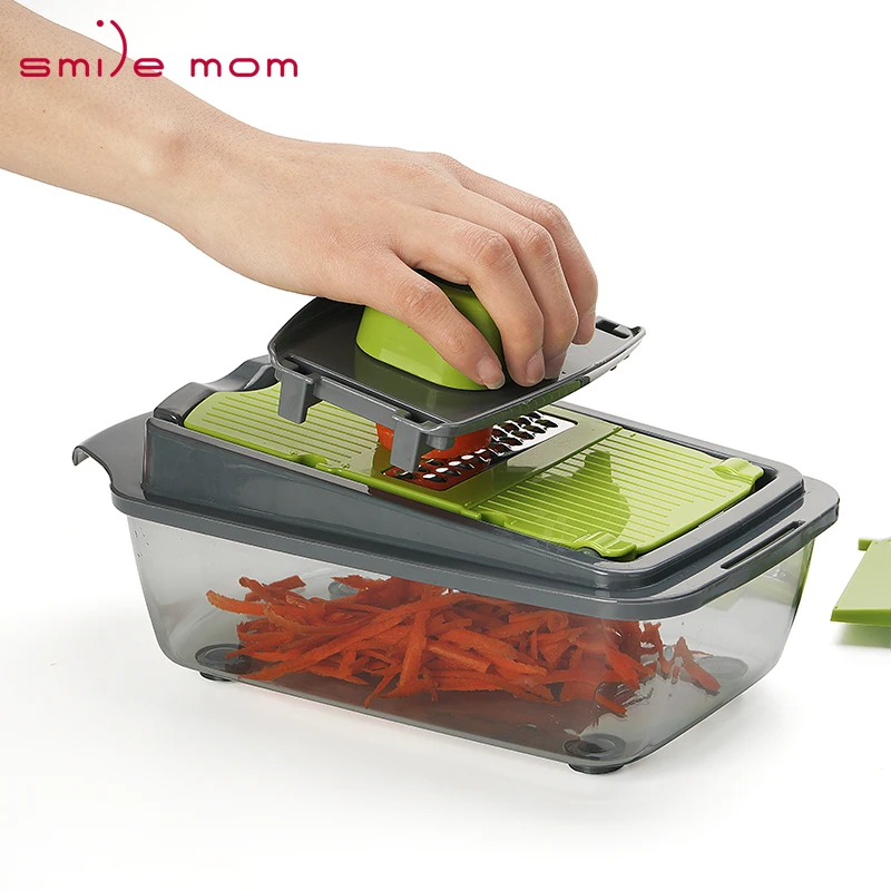 

Multifunctional Customizable Adjustable Mandoline With 5 Blades Manual Vegetable Slicer