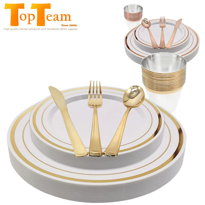 

Multifunctional christmas kids party raw materials disposable plastic tableware set