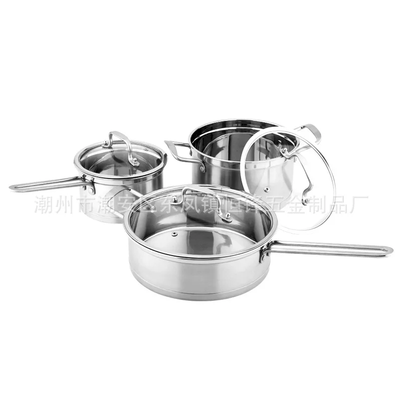 

cooking pot pans dinner stainless steel 3pc srachael ray cookware sets