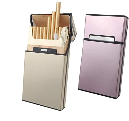 
Aluminum Cigarette Case With The Magnet Pocket Box Holder Container Storage Pack Case for women 