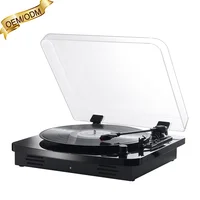 

High quality piano coating gramophone record player vinyl turntable with aux in/rca out/built-in speakers