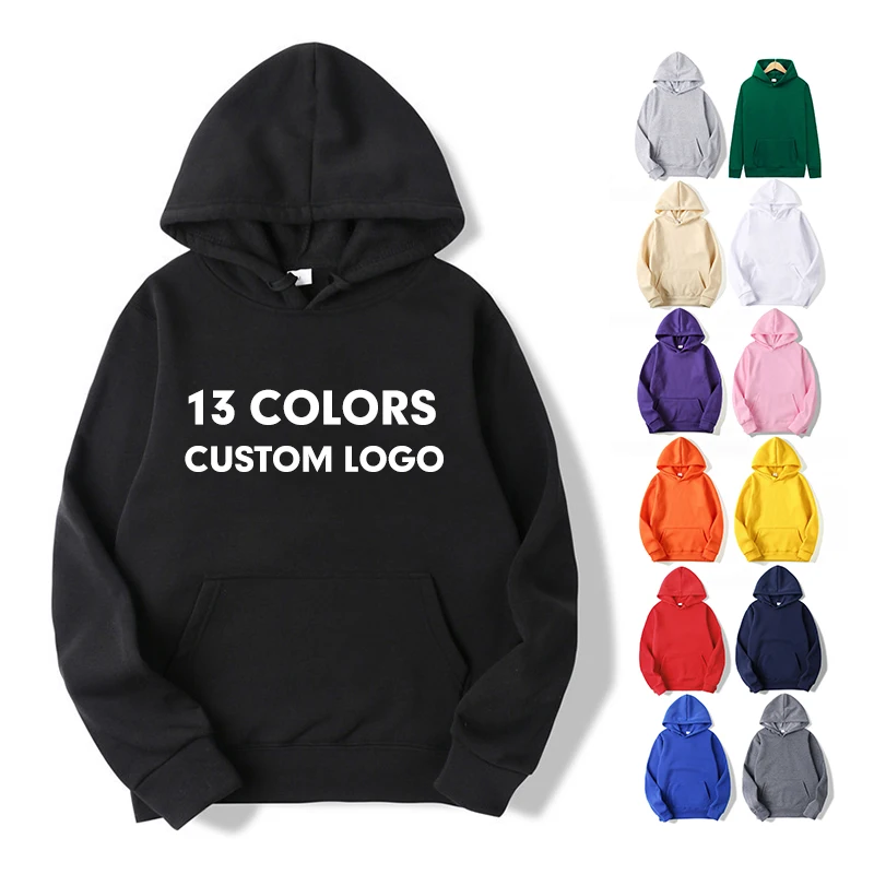 

Premium Quality Winter Clothes Plain Thick Pullover Sweatshirt Hoodies Custom Logo Printed Embroidered Men Hoodies