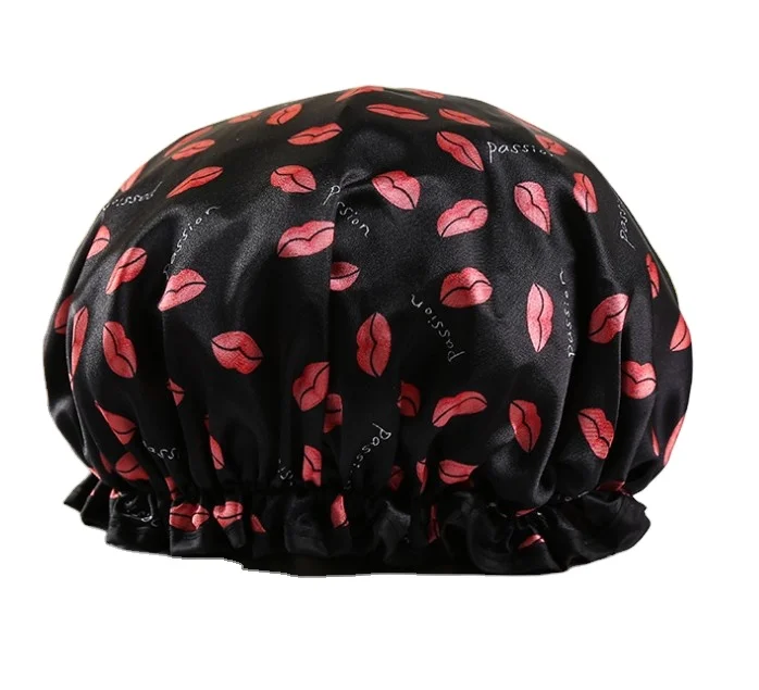 

Satin bathing shower cap water proof hair caps