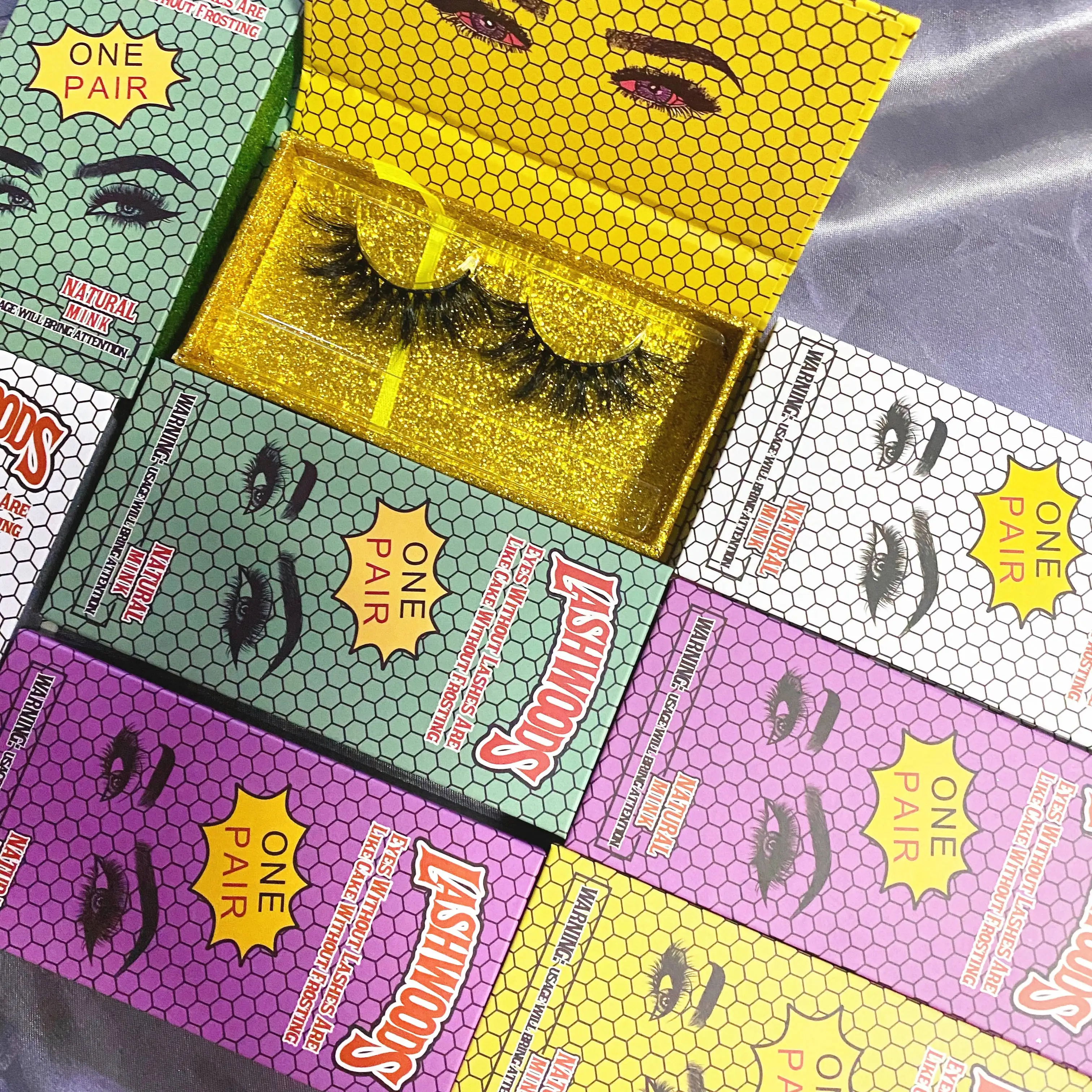 

36-69 Real Faux False Mink Eye Extention Lashes Eyelashes Luxury Soft fluffy 5d 3d