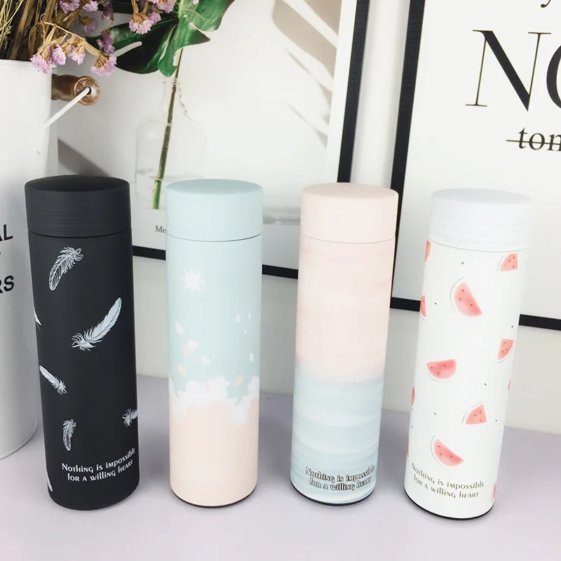 

Manufacture 500ml stainless steel vacuum water bottle customised cute water bottle gym bottle insulated travel mug tumbler, Customized color