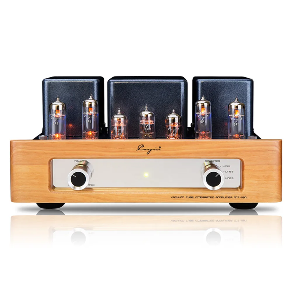 

Cayin MT-12N vacuum Tube amplifier vacuum Tube 6P1x4 class AB1push-pull power amplifier 9W 220V