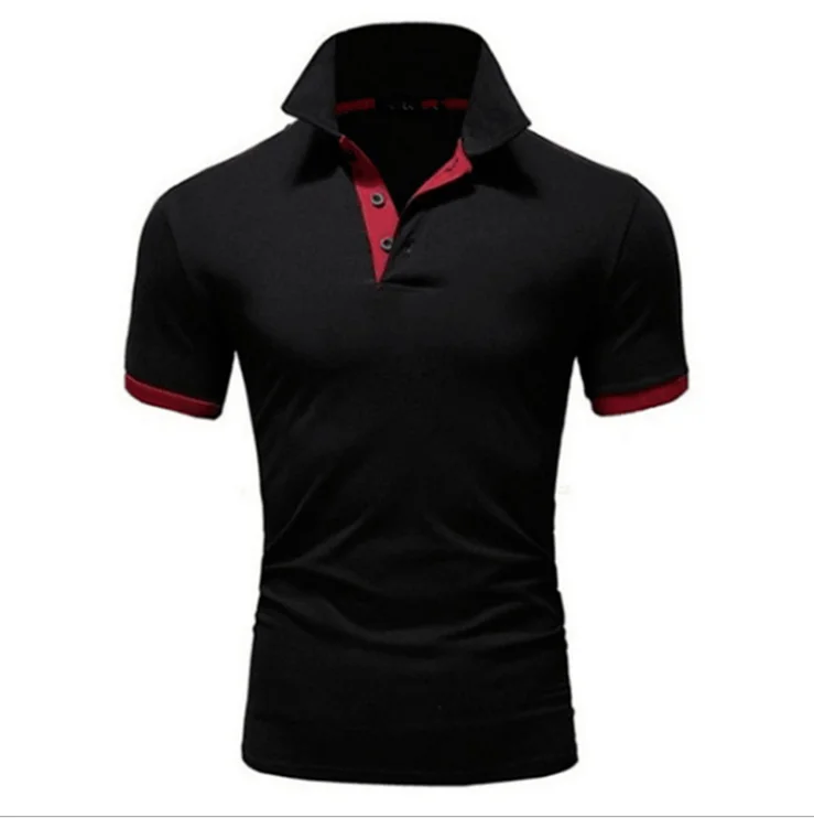 

Summer short Sleeve men fashion polo shirts casual Slim Solid color business shirts men's clothing