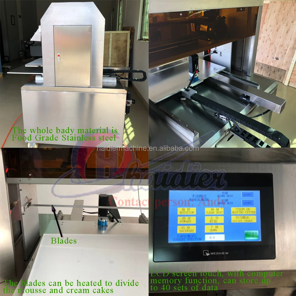 304 Stainless Steel Full Automatic Cake Slicer/cake Cutting Machine For