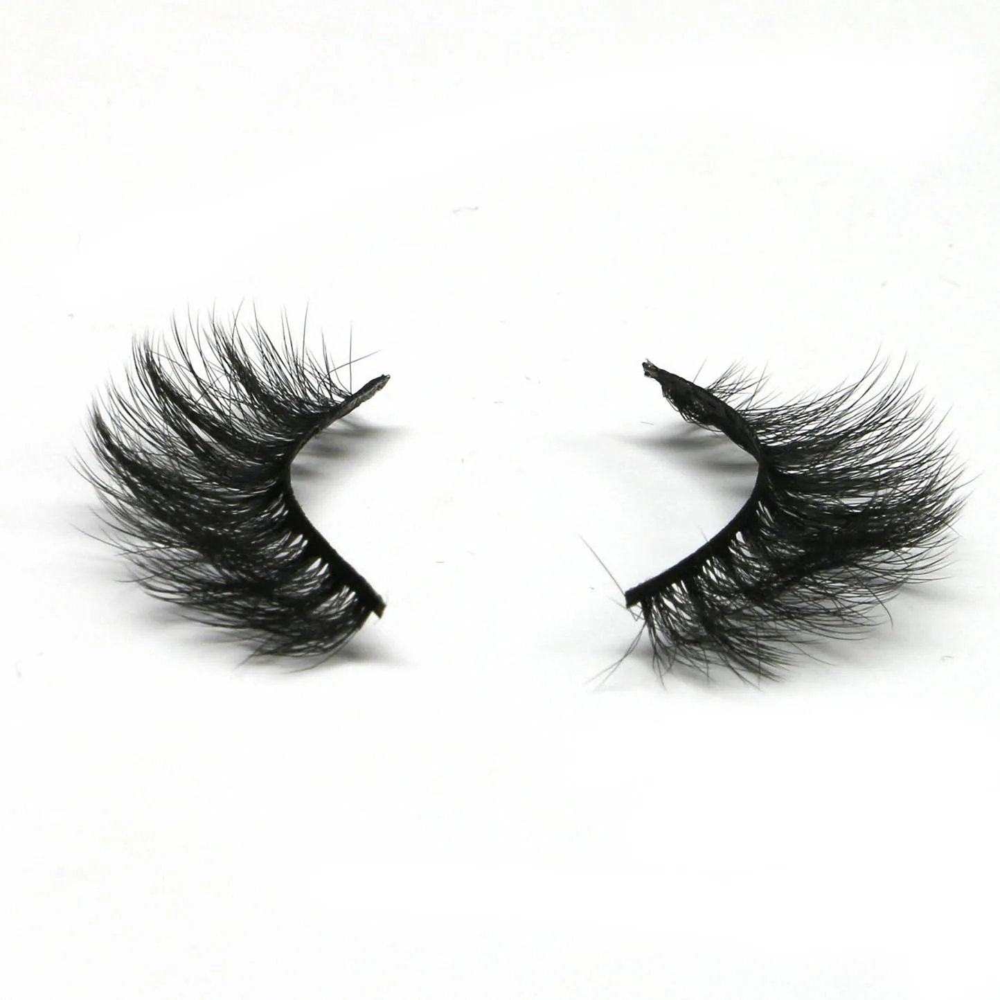 

3D 5D Faux Mink Synthetic Silk Lashes Bulk Wispy Natural Eyelashes 16mm Eyelash Vendor, Black