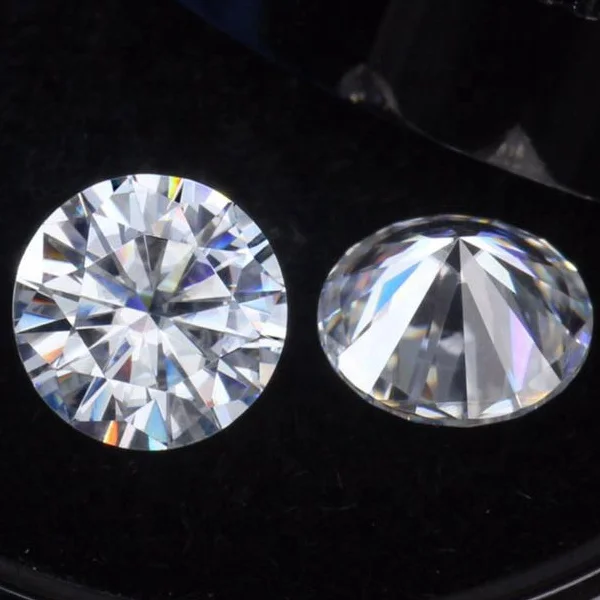 

china D color moissanite diamond Vvs certified 1ct round brilliant cut moissanite A reasonable price, White color