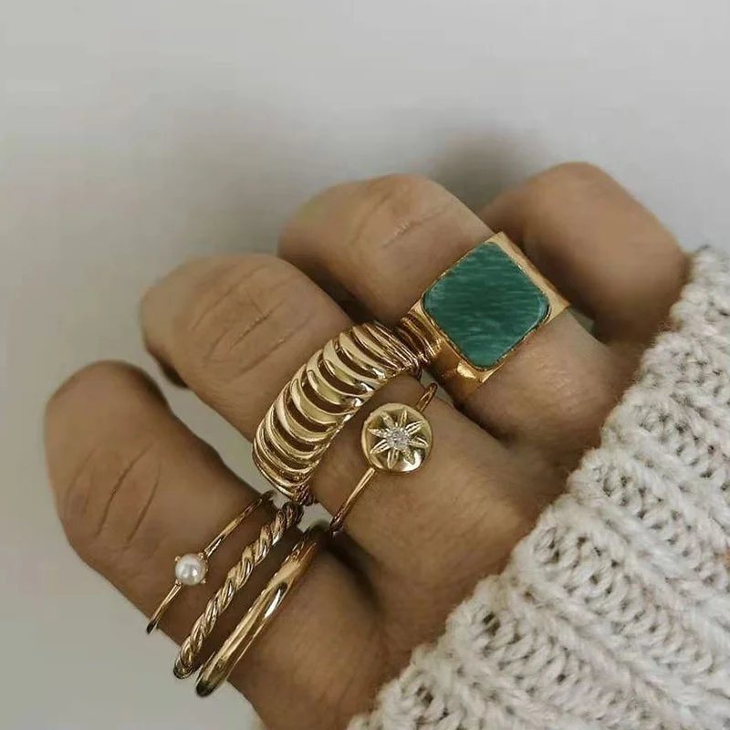 

18K Rings Gold Plated Trendy Jewelry 2021 Tarnish Free Jewelry Womens Rings