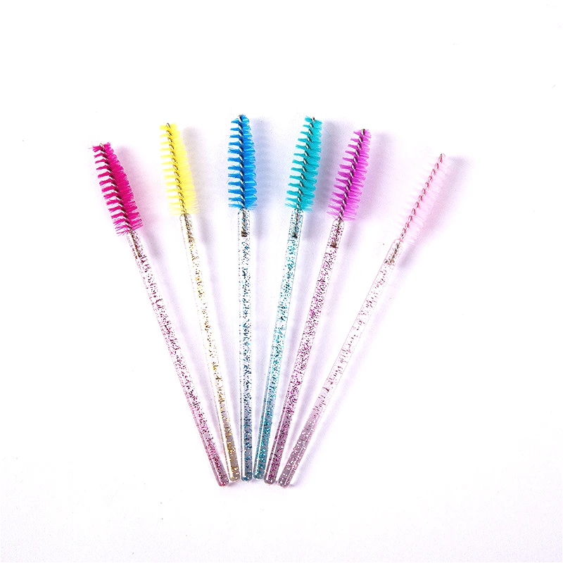 Hottest Nylon Disposable Mascara Wands Eye Lash Applicator Makeup Tools eyelash brush tube, Multi color
