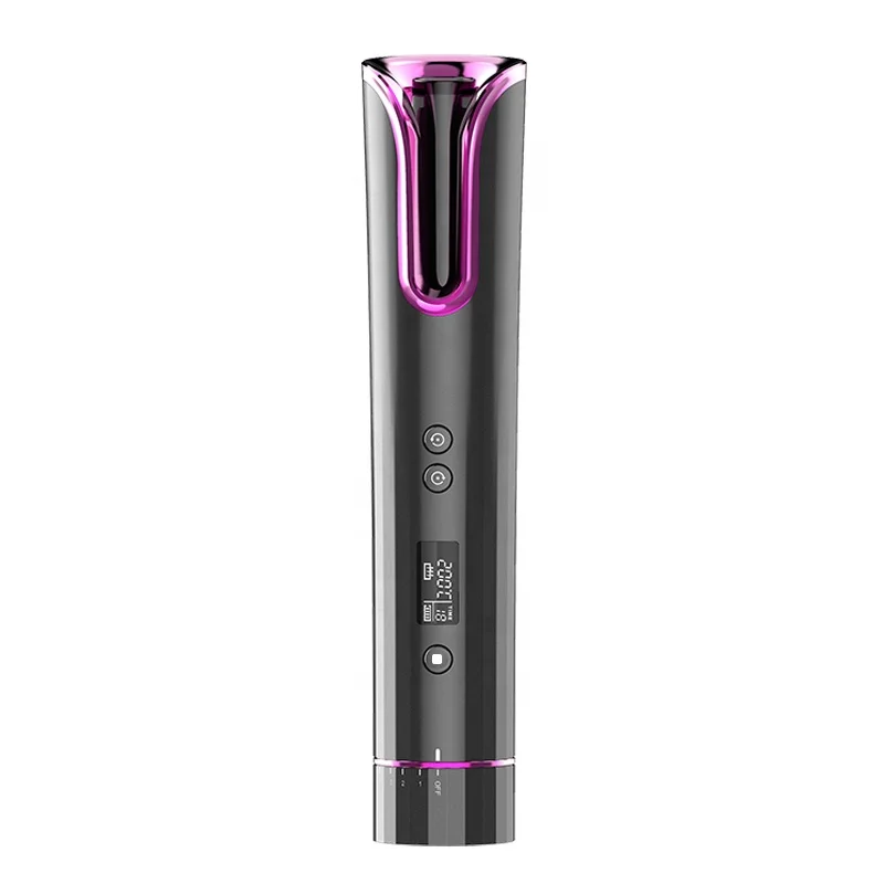 

Rechargeable Auto Cordless Rotating Magic Hair Curling Iron Wireless Electric Automatic Hair Curler private label
