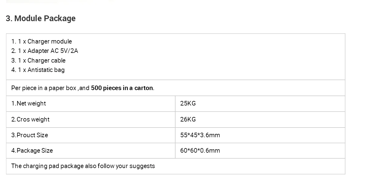 OEM ODM Customized  wireless charger module for furniture for smartphone