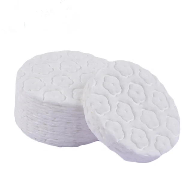 

OEM Disposable Manufacturers Round Cosmetic Makeup Remover Absorbent Cotton Pads cosmetic, White