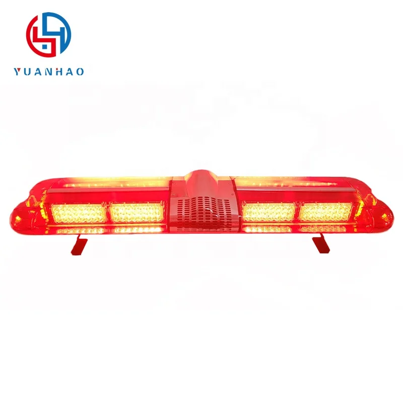 DC 12V ultra bright LED emergency lightbar with 100 watt speaker and siren car roof LED amber warning light bar for auto