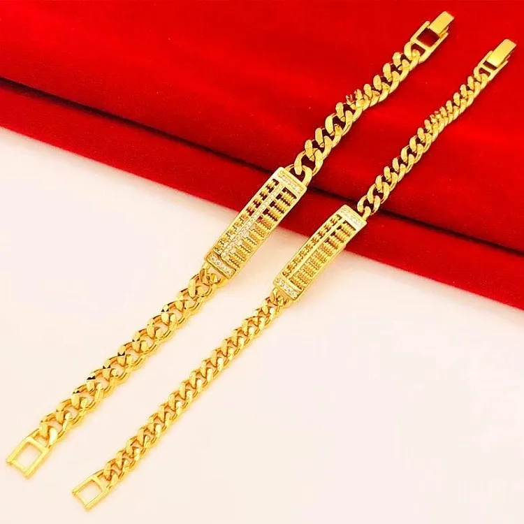 

Gold Plated Abacus Couple Bracelets Exquisite Craftsmanship Gold Abacus Bracelet Men And Women Jewelry