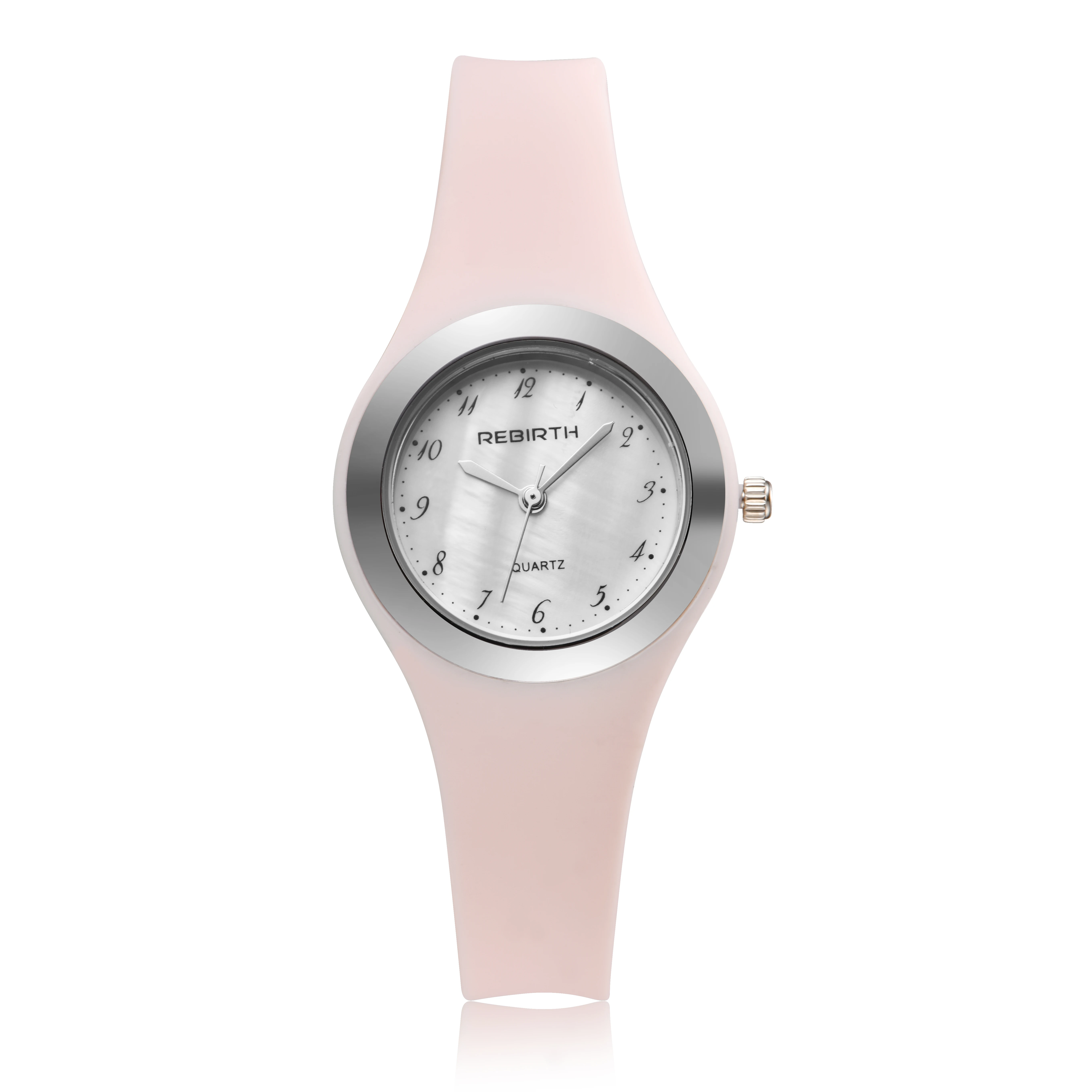 

REBIRTH RE091 cheap pink girls quartz watch perfect Silicone band Waterproof analog display small casual wrist watch