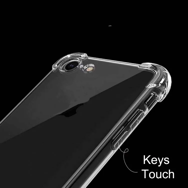 

Polka Dots Shockproof Airbag Small Hole Design Camera Protector Soft Transparent Phone Back Cover Case for iphone 5 5S SE (3.7)